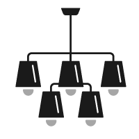 chandeliers with shades icon