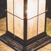 upclose shot of a lantern at night