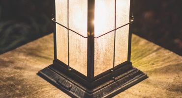 upclose shot of a lantern at night