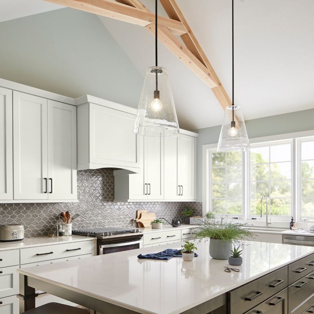 pendants over a kitchen counter