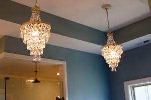 Chandeliers in Bathroom